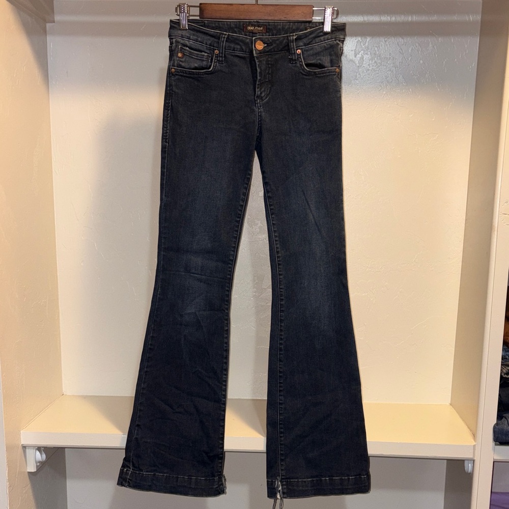Dear John Black Faded Flare Jeans